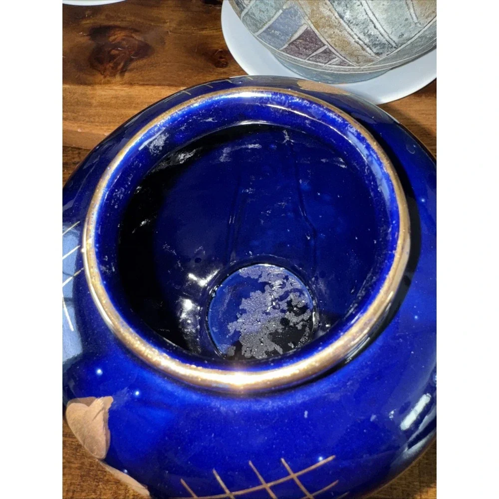 Cobalt Blue Vase‎ Handmade In Turkey 6.25